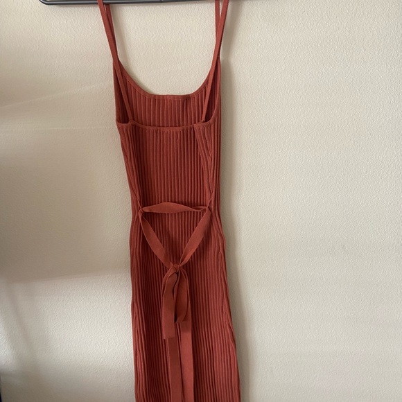 ASOS Ribbed Orange Dress - Picture 2 of 3